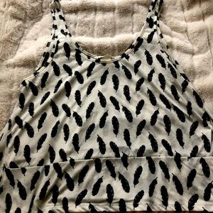 H&M feather print tank